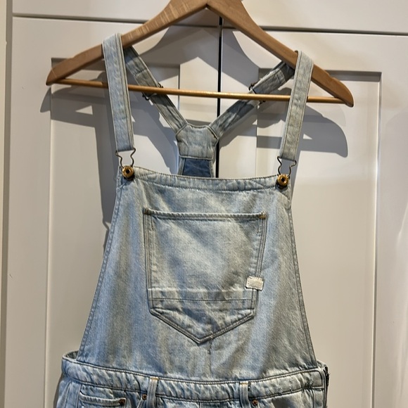 G-STAR RAW Arc Boyfriend Short Denim Distressed Shorts Overalls Women Size M - Picture 14 of 16